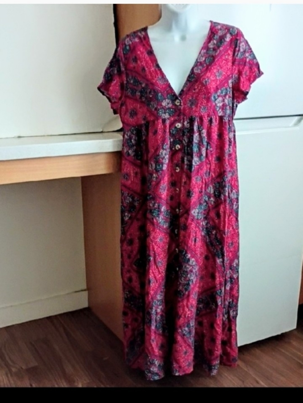 Natural Life Buttoned Down Floral Dress sz S